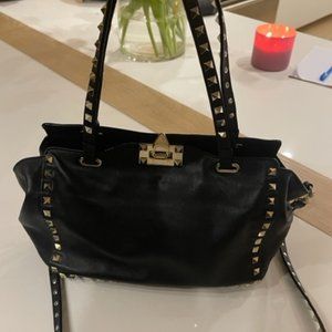 Authentic Valentino Rockstud Black Leather Purse
